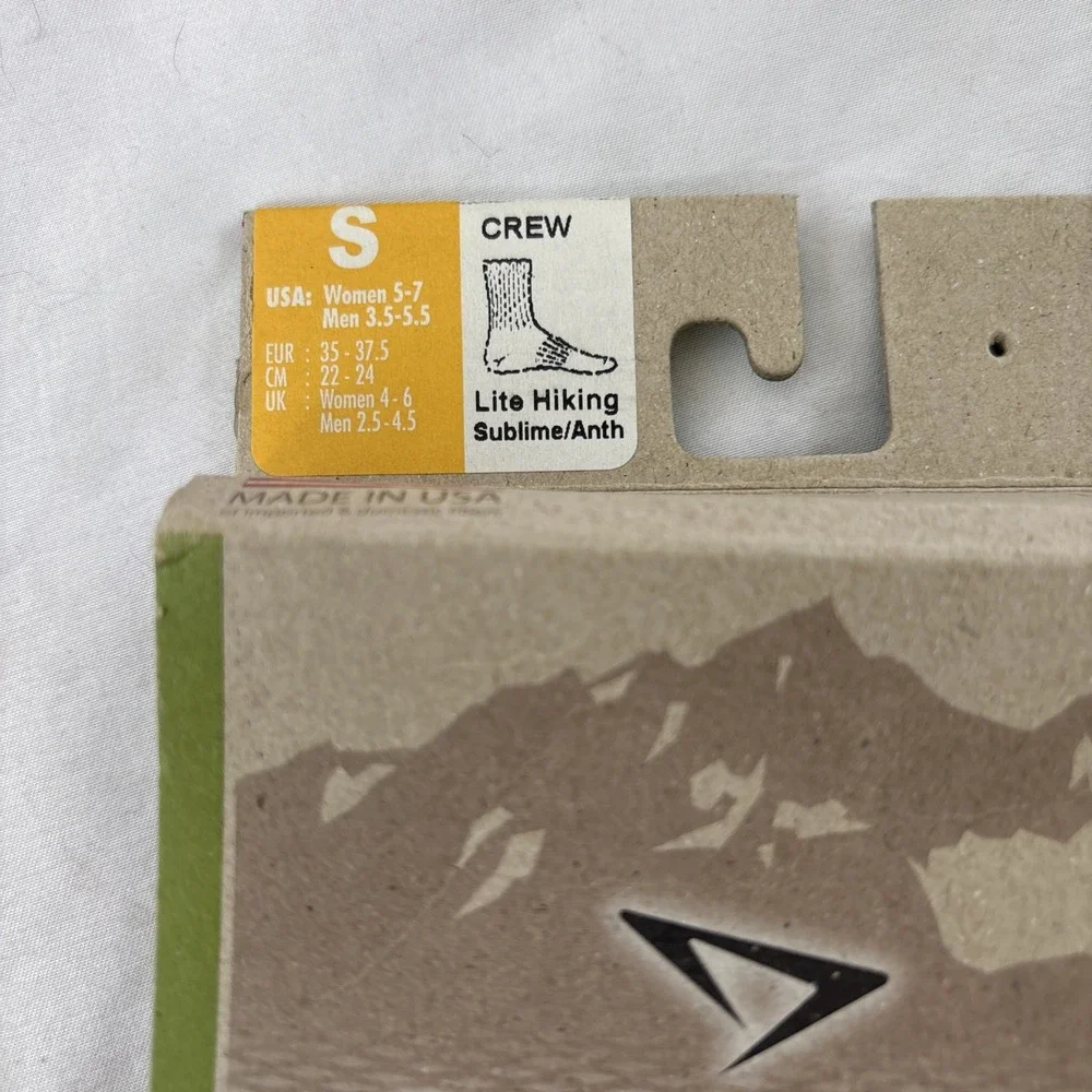 Drymax Lite Hiking Crew Socks Sublime/Anth‎ Small Woman 5-7 Men 3.5-5.5 Trail